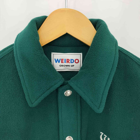 ウィアード WEIRDO FLAME L/S FLEECE SHIRTS フレイム ロゴ刺繍 フリース 長袖シャツ メンズ S