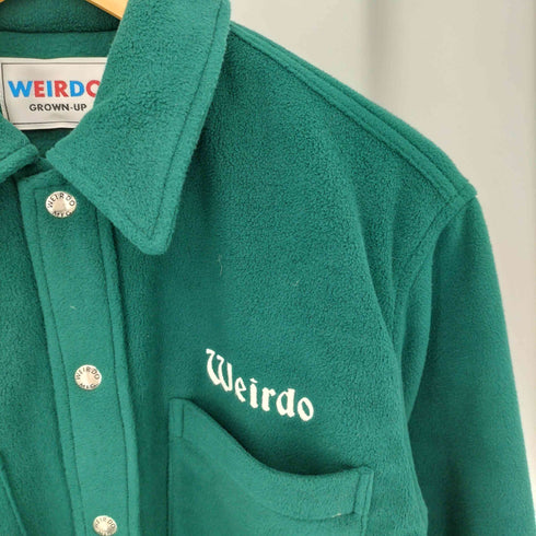 ウィアード WEIRDO FLAME L/S FLEECE SHIRTS フレイム ロゴ刺繍 フリース 長袖シャツ メンズ S