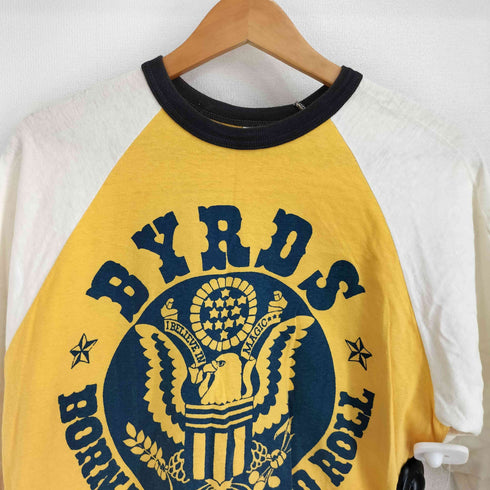 BOOTLEGGERS FULL DIPPED BYRDSプリント ラグランスリーブ 七分袖 Tシャツ メンズ JPN:L