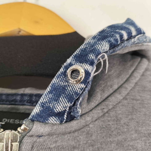 ディーゼル DIESEL デニム切替スウェットジップアップパーカー メンズ import:XS