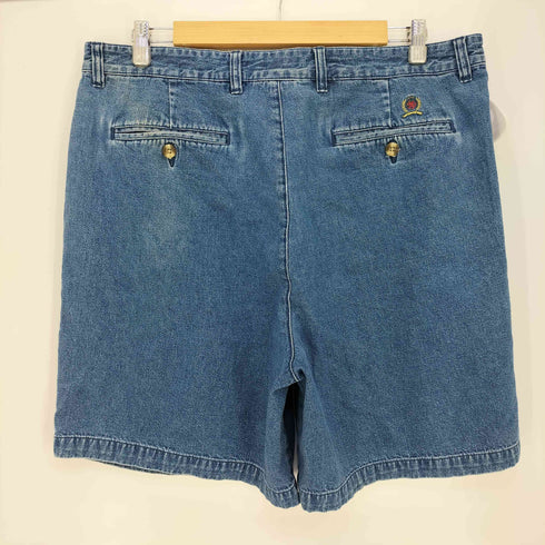 トミーヒルフィガー TOMMY HILFIGER 00s 2タック ワイドデニムショートパンツ ショーツ メンズ FR:36-38