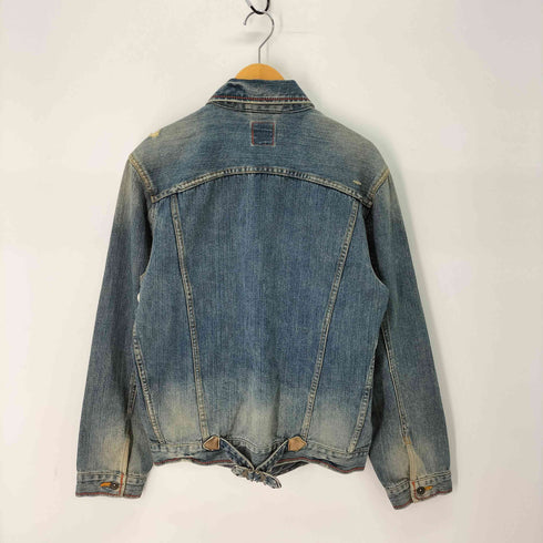 Power to the people ラムレザーフラップ ダメージデニムジャケット メンズ JPN:XL