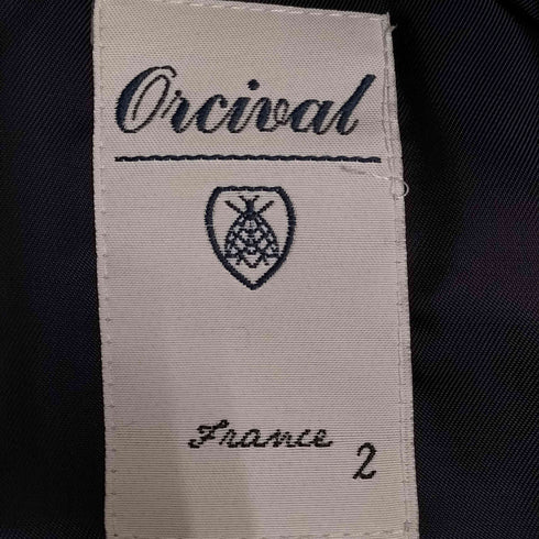 オーシバル ORCIVAL ウール混 丸襟 フード付き メルトンピーコート レディース JPN:2