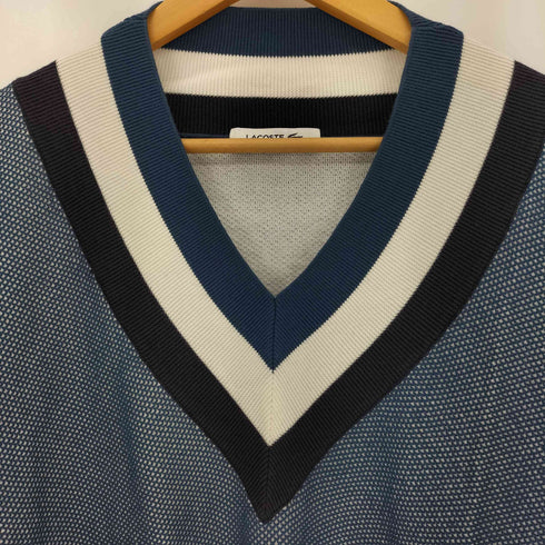 ラコステ LACOSTE ラインカラー Vネック ニット メンズ 38