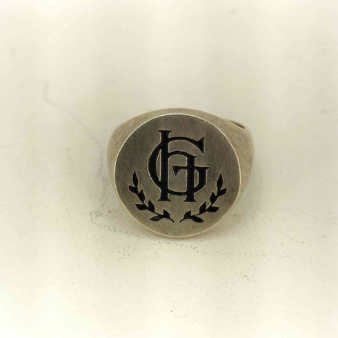 グラッドハンド GLADHAND Plain Ring ロゴ Sterling刻印 プレーンシグネットリング メンズ 13号