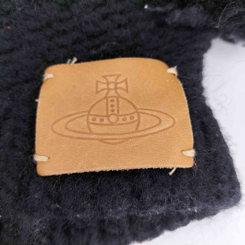 ヴィヴィアンウエストウッドアクセサリー Vivienne Westwood Accessories オーブロゴパッチ ボンボン ニット帽 レディース