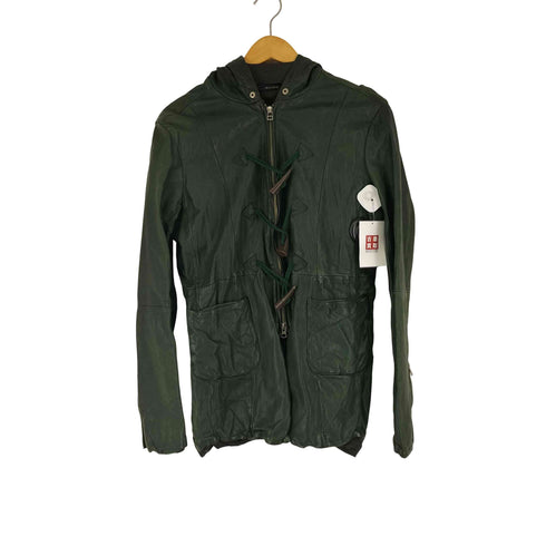 HARLEM ROUNGE 羊革 レザーダッフルコート メンズ JPN:M