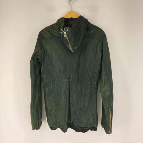 HARLEM ROUNGE 羊革 レザーダッフルコート メンズ JPN:M