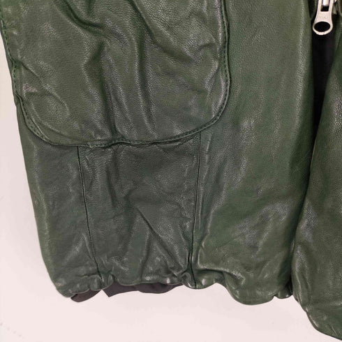 HARLEM ROUNGE 羊革 レザーダッフルコート メンズ JPN:M