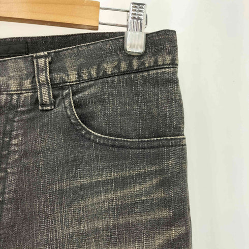 ウォッシュドデザイン セミフレア ストレッチ デニムパンツ Y2K メンズ 44