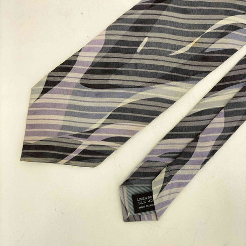 アイムプロダクトイッセイミヤケ im product ISSEY MIYAKE 80s マーブルデザイン リネン シルクネクタイ メンズ