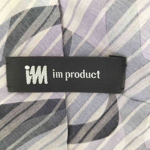 アイムプロダクトイッセイミヤケ im product ISSEY MIYAKE 80s マーブルデザイン リネン シルクネクタイ メンズ