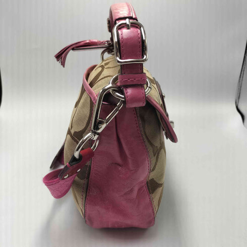 コーチ COACH シグネチャー レザー 2WAY ショルダー ハンドバック レディース