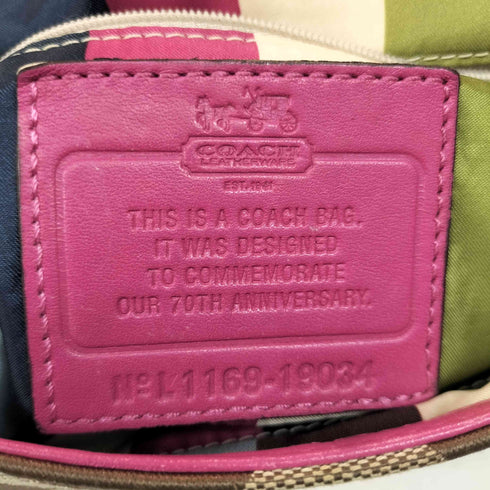 コーチ COACH シグネチャー レザー 2WAY ショルダー ハンドバック レディース