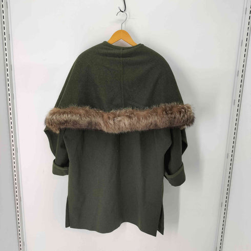 MADE IN ITALY アルパカ混 ケープコート レディース 40