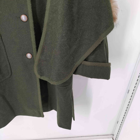 MADE IN ITALY アルパカ混 ケープコート レディース 40