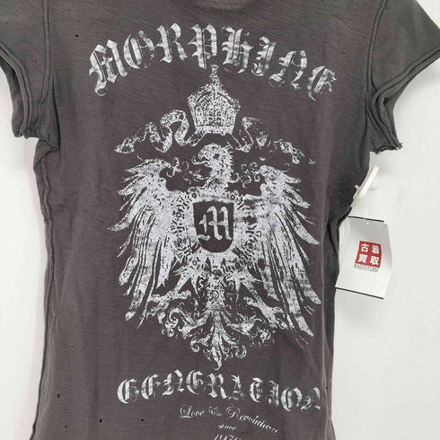 Morphine Generation Y2K グランジ カットオフ ダメージ加工 ショートスリーブTシャツ レディース M