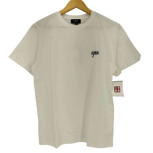 アーペーセー A.P.C. ロゴ刺繍 コットン クルーネックTシャツ メンズ import:S