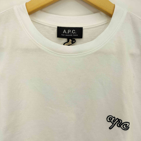 アーペーセー A.P.C. ロゴ刺繍 コットン クルーネックTシャツ メンズ import:S