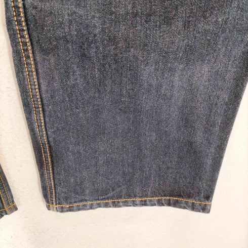 REAL contents 刺繍 スタッズ デニムパンツ メンズ 38inch