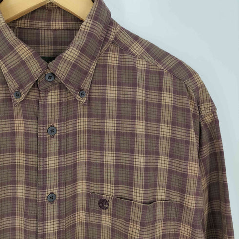 ティンバーランド Timberland 90s コットン チェック ボタンダウンシャツ メンズ import:L