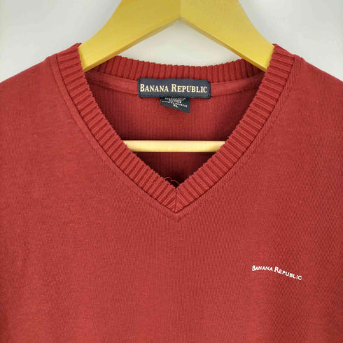 バナナリパブリック BANANA REPUBLIC 90s ロゴ ストレッチ Vネックニット メンズ import:XL