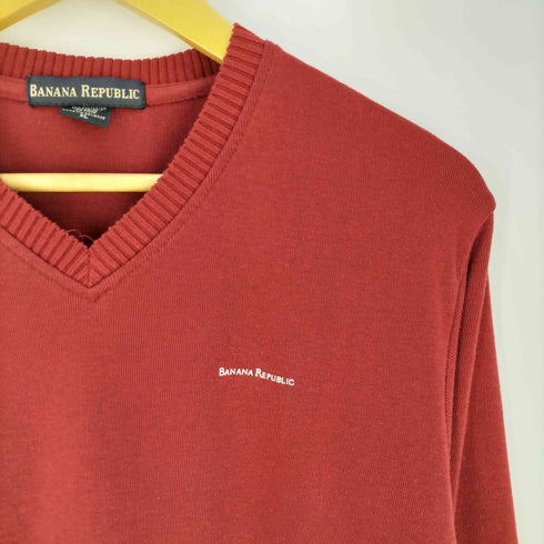 バナナリパブリック BANANA REPUBLIC 90s ロゴ ストレッチ Vネックニット メンズ import:XL