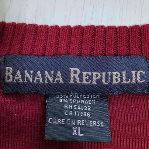 バナナリパブリック BANANA REPUBLIC 90s ロゴ ストレッチ Vネックニット メンズ import:XL