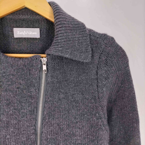 ザディグエヴォルテール ZADIG&VOLTAIRE ウール カシミヤ混 ジップアップニット レディース TM