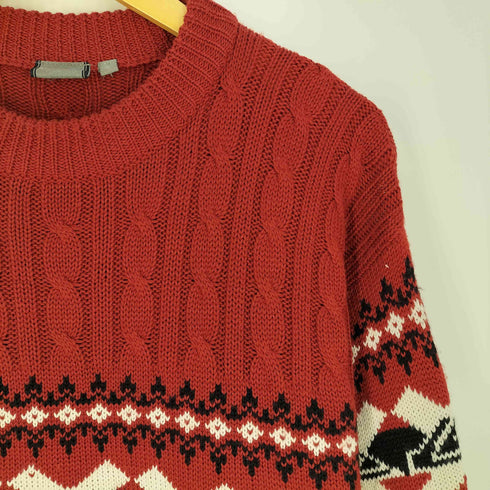 クイックシルバー Quiksilver アクリルウール ノルディック クルーネックニット メンズ import:L