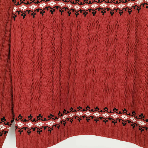 クイックシルバー Quiksilver アクリルウール ノルディック クルーネックニット メンズ import:L