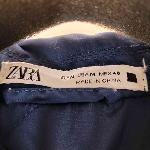 ザラ ZARA 裏キルティング 中綿シャツジャケット メンズ M