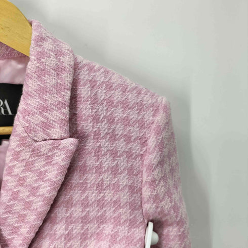 ザラ ZARA ツイード クロップドジャケット レディース import:S