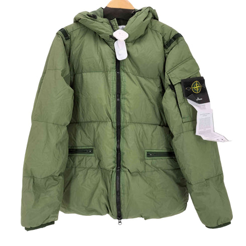 ストーンアイランド STONE ISLAND GARMENT DYED CRINKLE REPS R-NY DOWN フード ダウン ジャケット メンズ M
