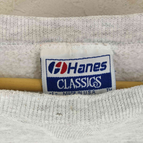 ヘインズ Hanes CLASSICS 90S USA製 前V 無地 スウェット メンズ import:L