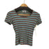 ミッソーニスポーツ MISSONI SPORTS イタリア製 マルチボーダーリブTシャツ レディース