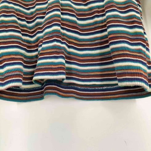 ミッソーニスポーツ MISSONI SPORTS イタリア製 マルチボーダーリブTシャツ レディース