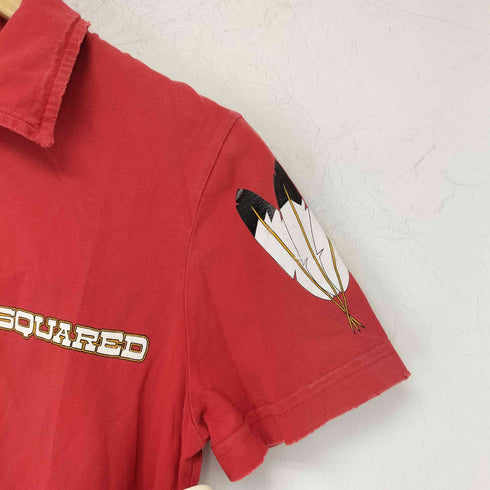 ディースクエアード DSQUARED2 スリーブプリントポロシャツ レディース import:M