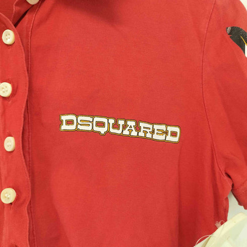 ディースクエアード DSQUARED2 スリーブプリントポロシャツ レディース import:M