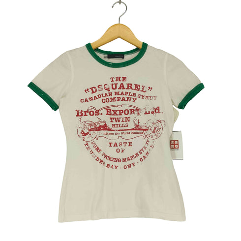 ディースクエアード DSQUARED2 フロントプリントリンガーTシャツ Y2K レディース import:S