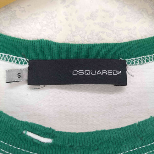 ディースクエアード DSQUARED2 フロントプリントリンガーTシャツ Y2K レディース import:S