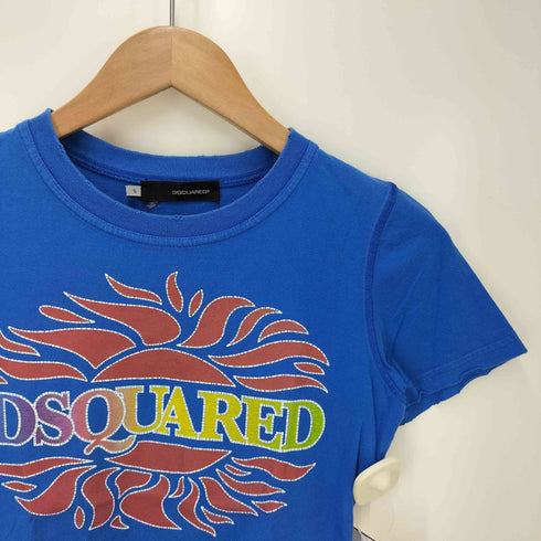 ディースクエアード DSQUARED2 フロントプリントクルーネックTシャツ レディース import:S
