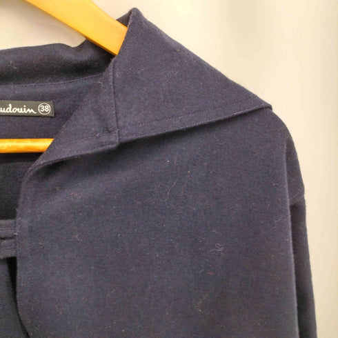 MICHEl BEAUDOUIN 70-80S フランス製 ウール セーラーカラー プルオーバー スモック レディース FR:38