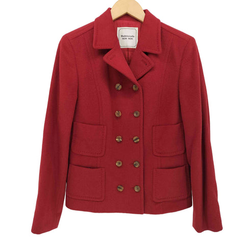 マドモアゼルノンノン mademoiselle NON NON アンゴラ混 ウール ショートコート レディース JPN:38