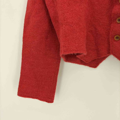 フォーティファイブアールピーエム 45rpm 日本製 ストレッチウール カットオフ カーディガン レディース JPN:2