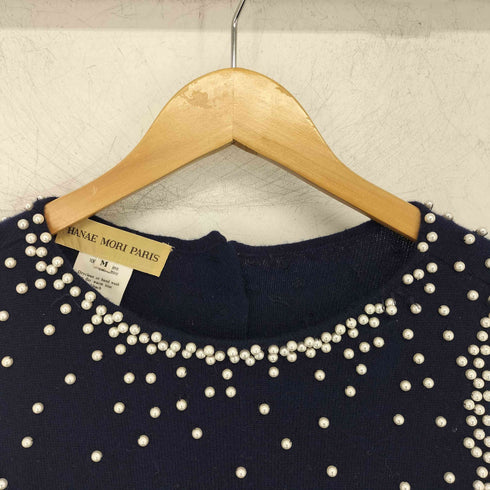 ハナエモリ HANAE MORI カシミヤ100 パール ニット タンク トップス レディース JPN:M