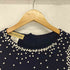 ハナエモリ HANAE MORI カシミヤ100 パール ニット タンク トップス レディース JPN:M