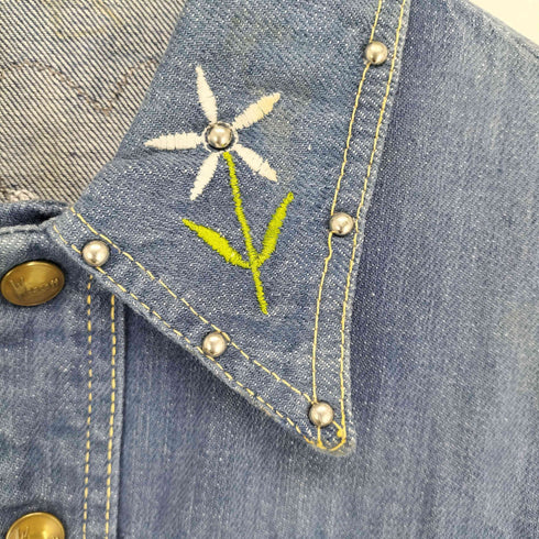 wescott OLDスタッズ刺繍ライトウエイトデニムジャケット レディース