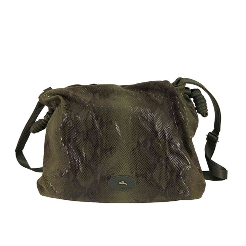 オサム OSAM ラメスネークスキン調ショルダーバッグ レディース