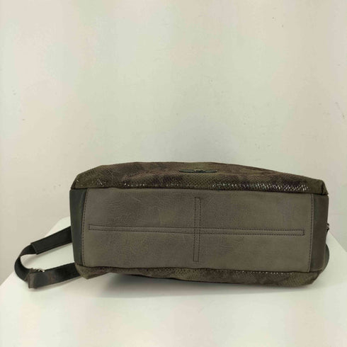 オサム OSAM ラメスネークスキン調ショルダーバッグ レディース